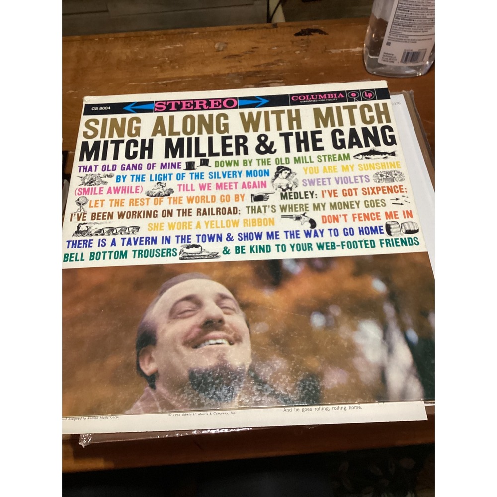 Columbia 12" Sing Along With Mitch Miller & The Gang Vinyl LP Record CS 8004